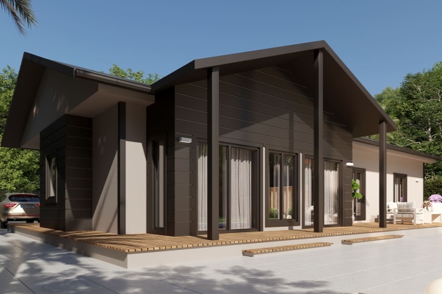 Casa de construcción de acero Horizonte 120 m²