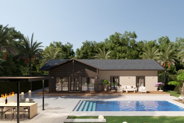Casa de acero con balcón grande Horizonte 120 m²